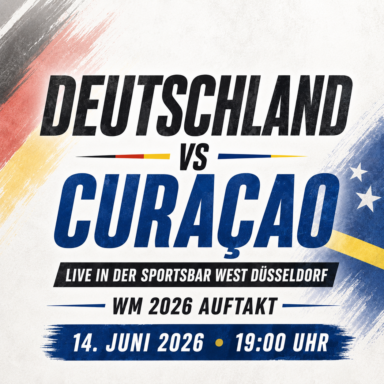 Public Viewing Deutschland vs Curacao in der Sportsbar West Düsseldorf