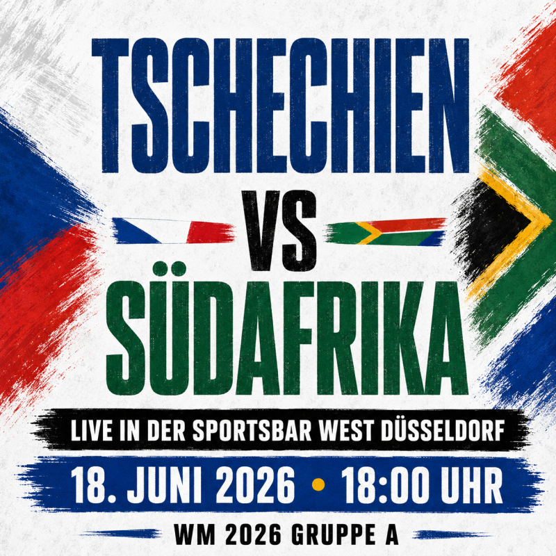Tschechien Südafrika in der Sportsbar West Düsseldorf