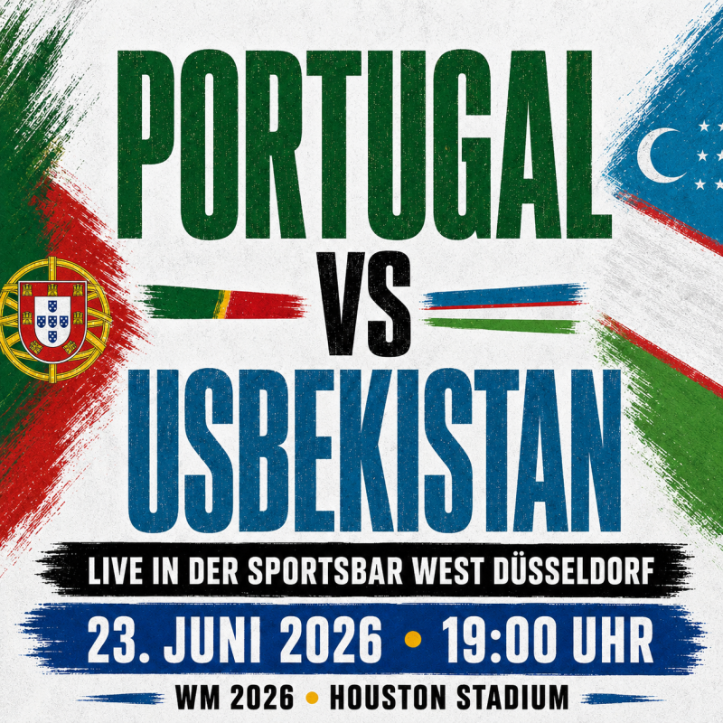 Portugal - Usbekistan in der Sportsbar-West Düsseldorf gucken