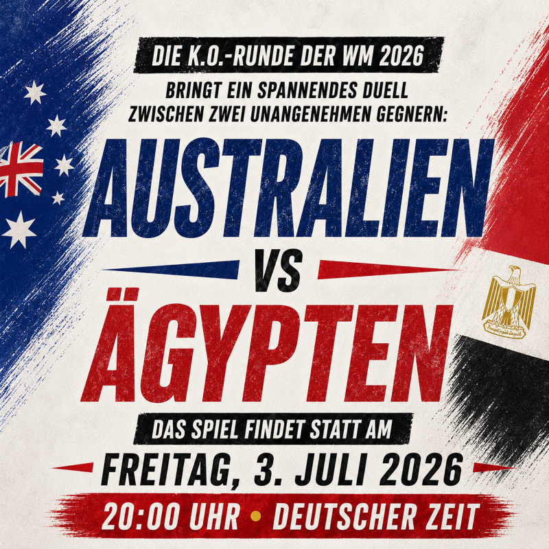 Australien gegen Ägypten live in Düsseldorf – WM 2026 Public Viewing in der Sportsbar West