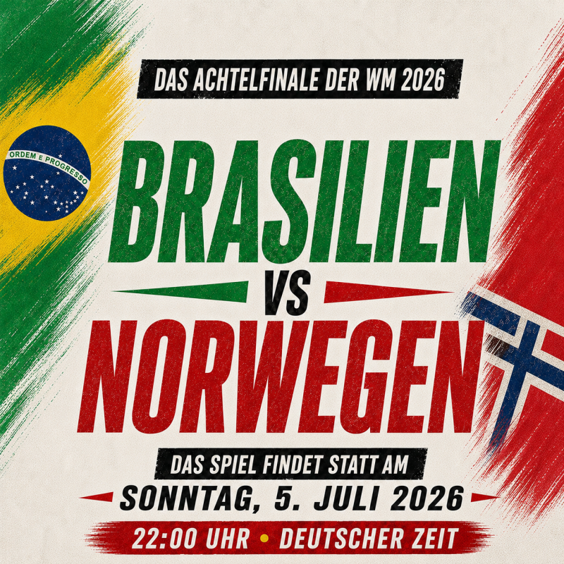 Brasilien gegen Norwegen live in Düsseldorf – WM 2026 Public Viewing in der Sportsbar West
