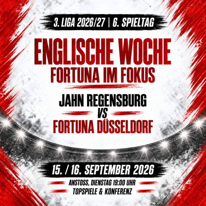 Englische Woche in der 3. Liga live in Düsseldorf schauen – Regensburg gegen Düsseldorf im Fokus