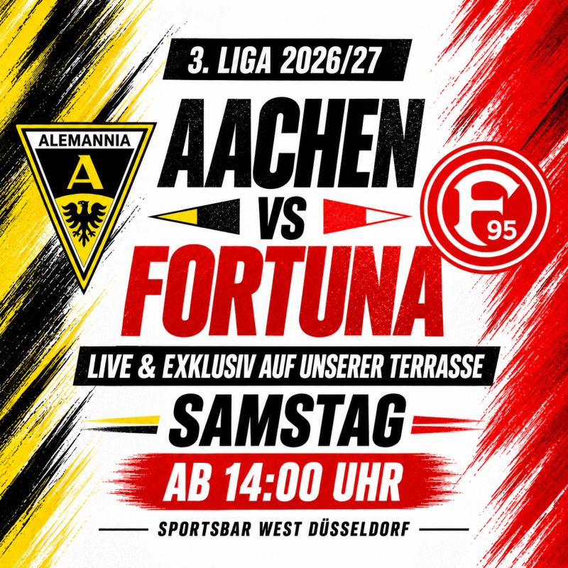 Aachen – Fortuna Düsseldorf live auf unserer Terrasse