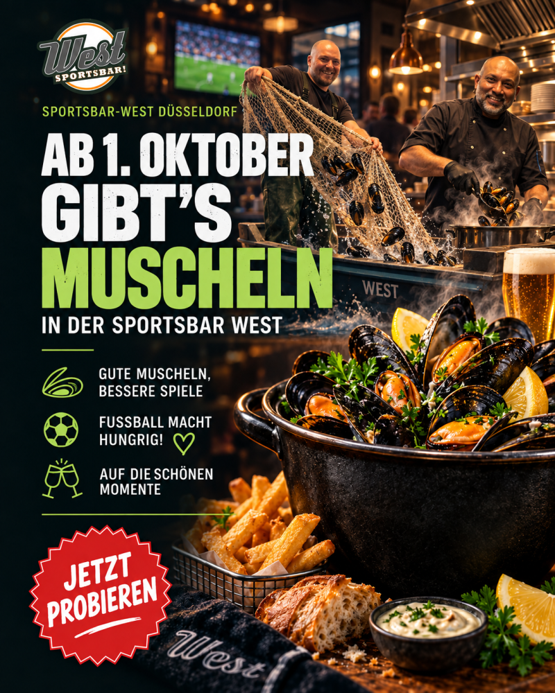 Muscheln ab 1. Oktober in der Sportsbar West
