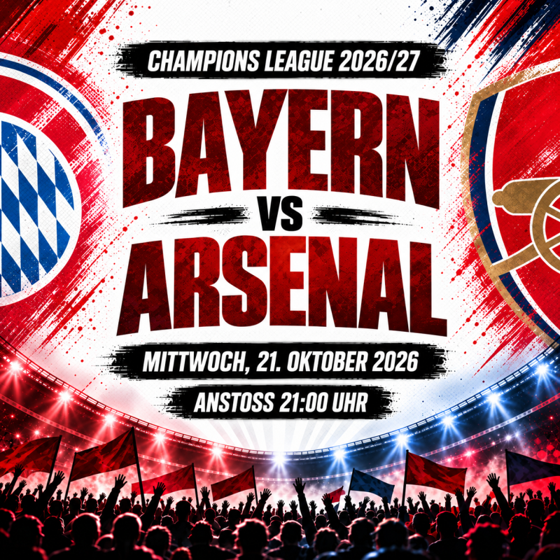 Bayern München gegen Arsenal live in Düsseldorf – Champions League in der Sportsbar West